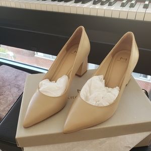 Marc Fisher Nude Block Heels